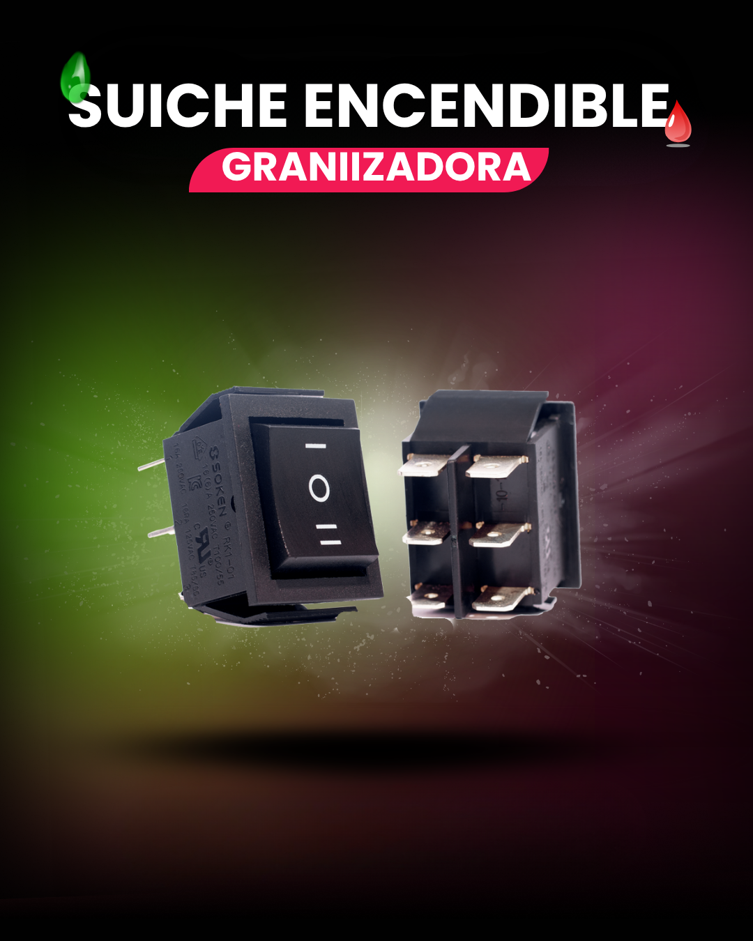 Suiche encendible granizadora