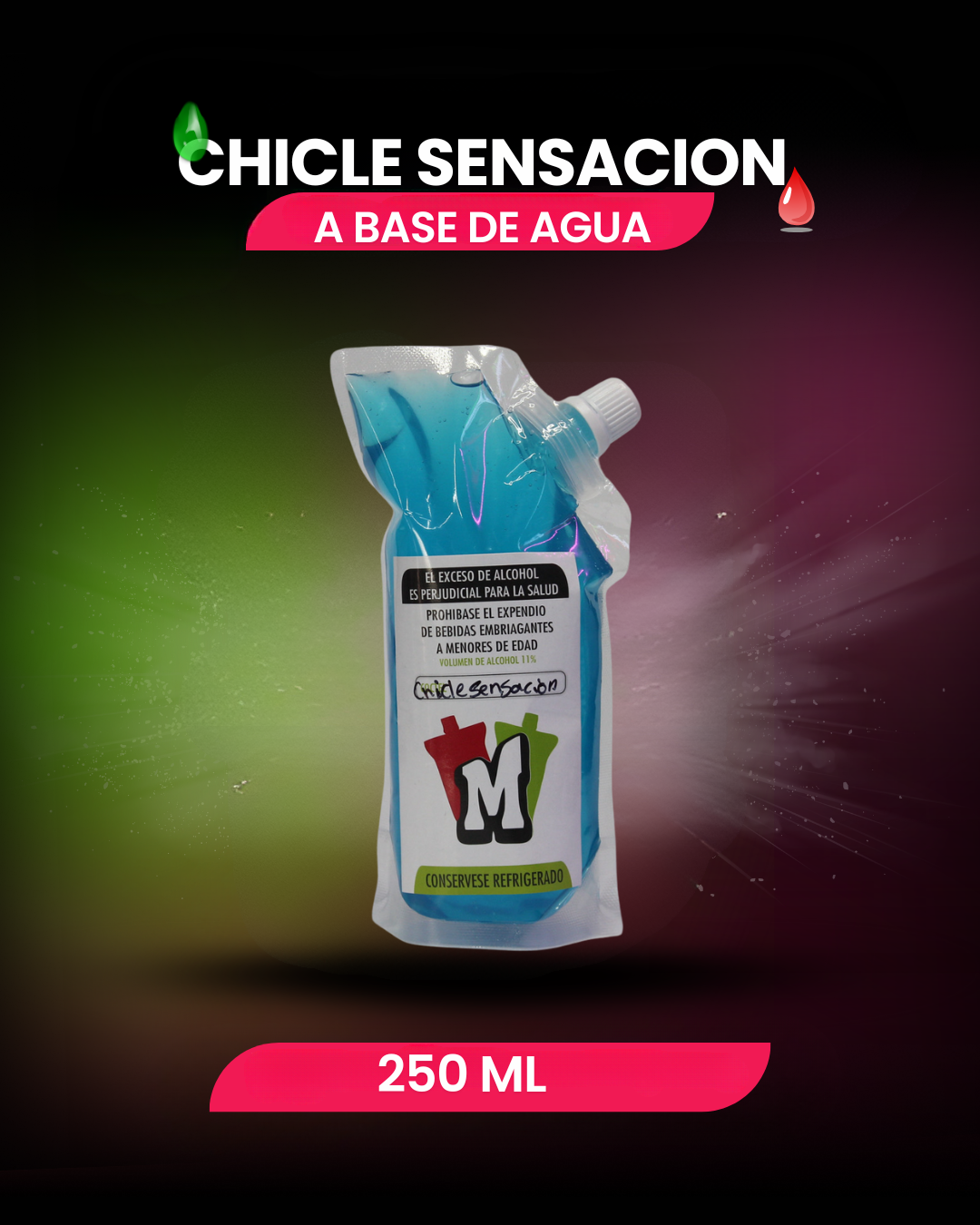 Sachet 250 ML a base de agua
