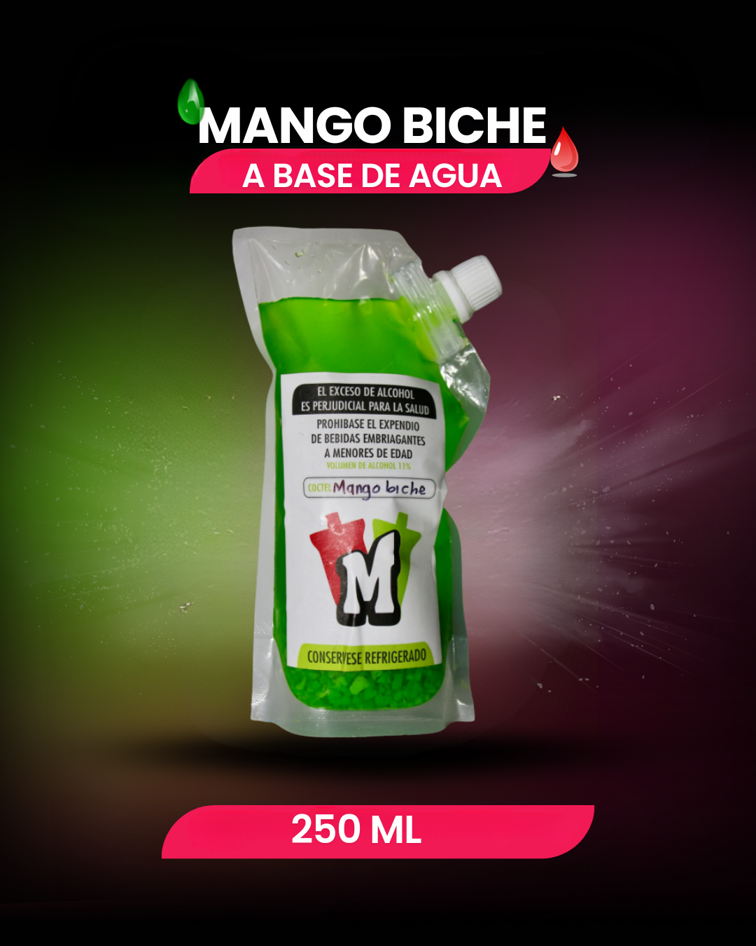 Sachet 250 ML a base de agua