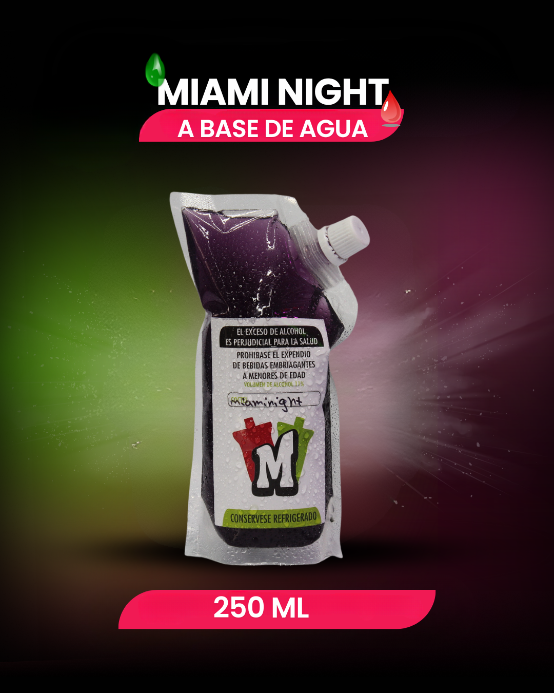 Sachet 250 ML a base de agua