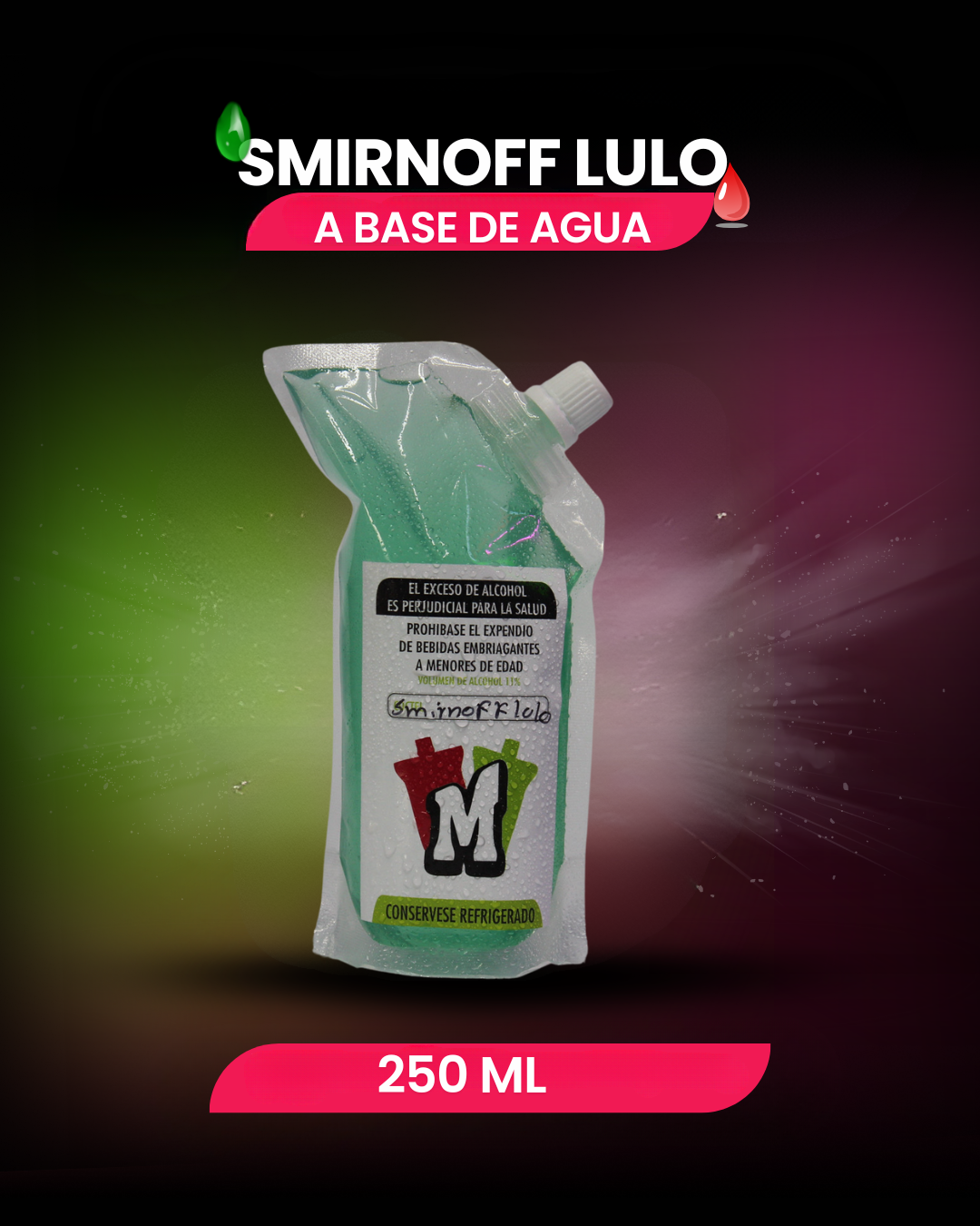 Sachet 250 ML a base de agua