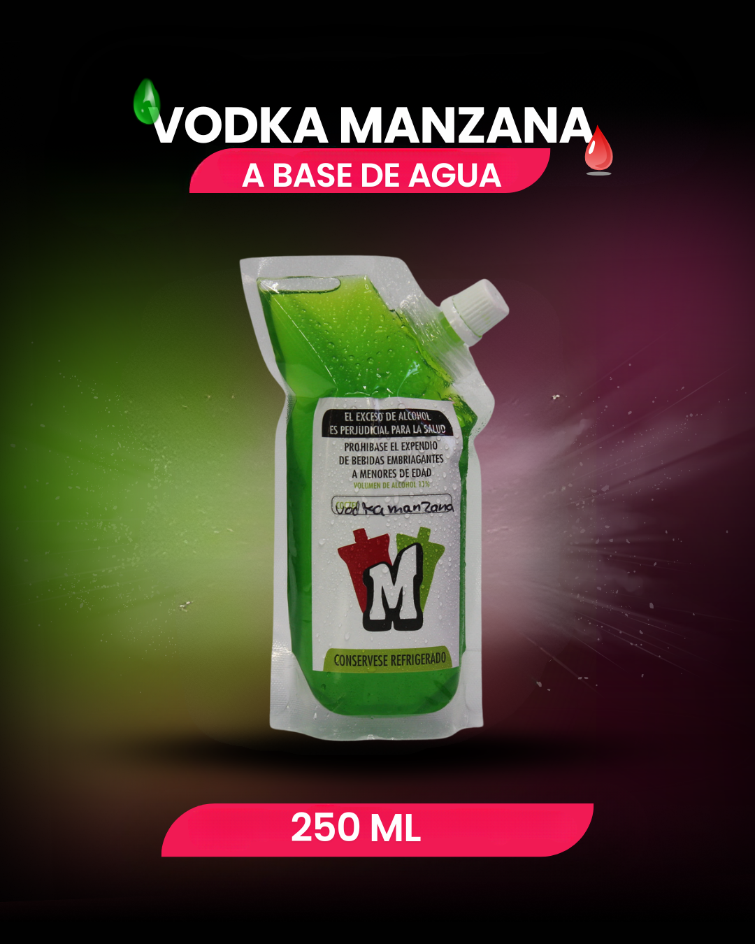 Sachet 250 ML a base de agua
