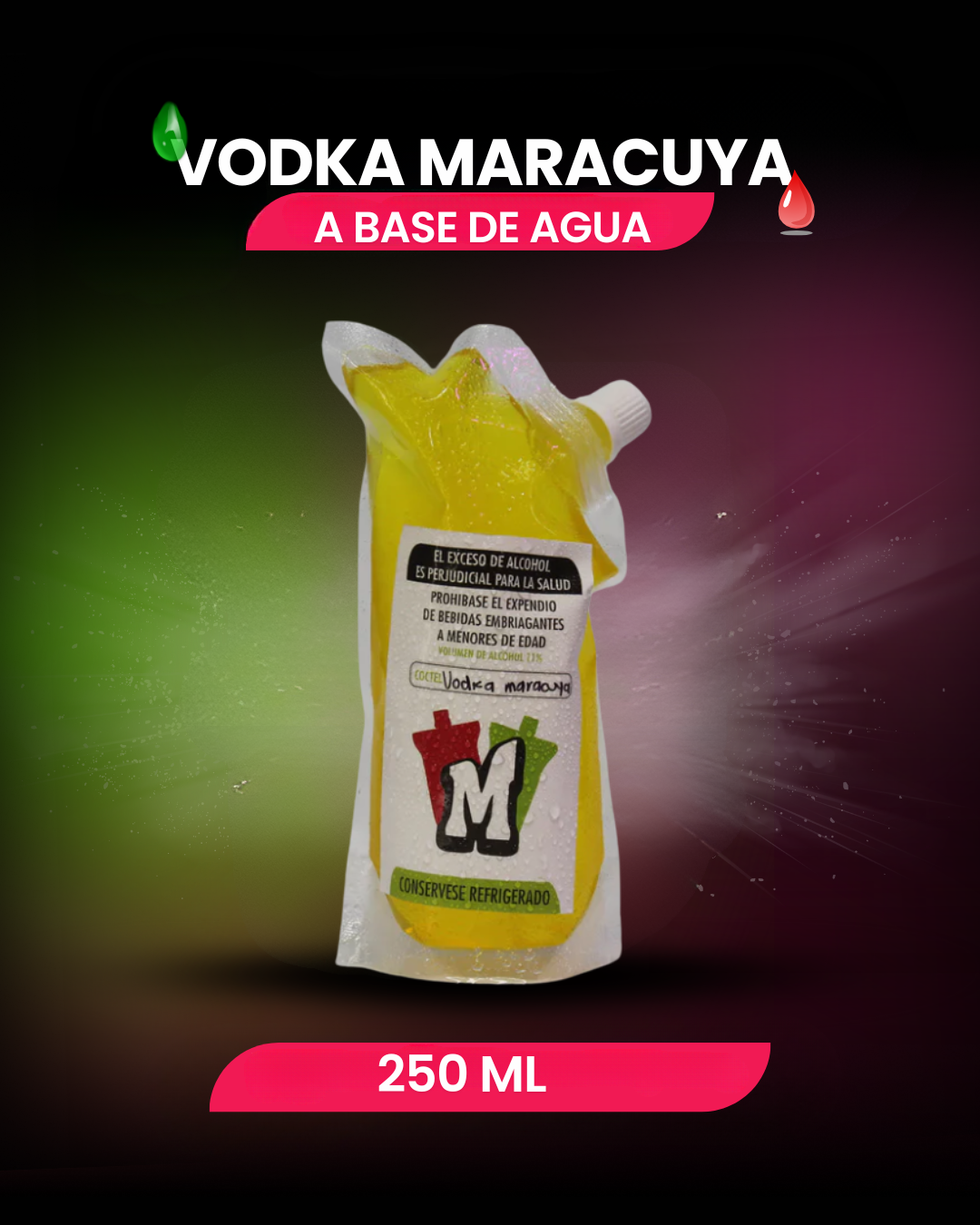 Sachet 250 ML a base de agua