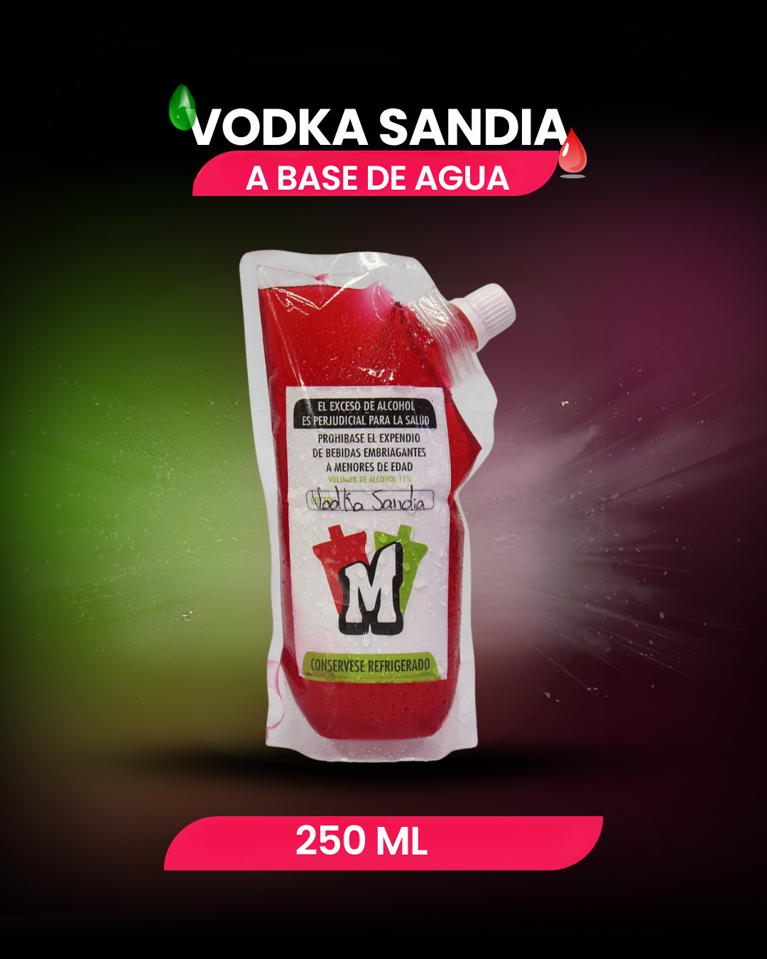 Sachet 250 ML a base de agua