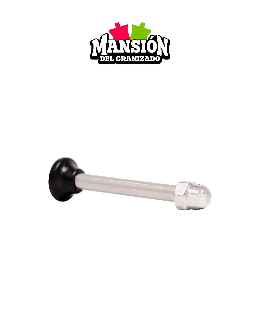 Pin metálico con tuerca