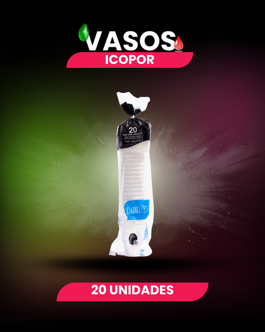 Vasos de icopor 20 unidades