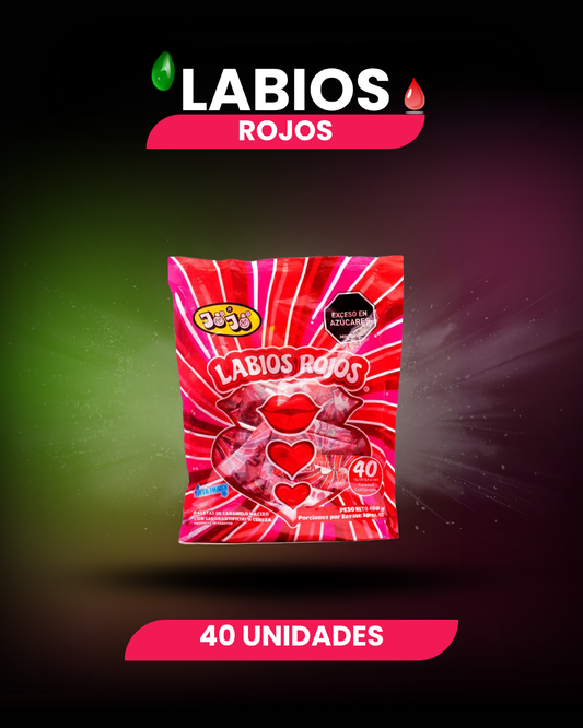 Labios rojos 40 unidades