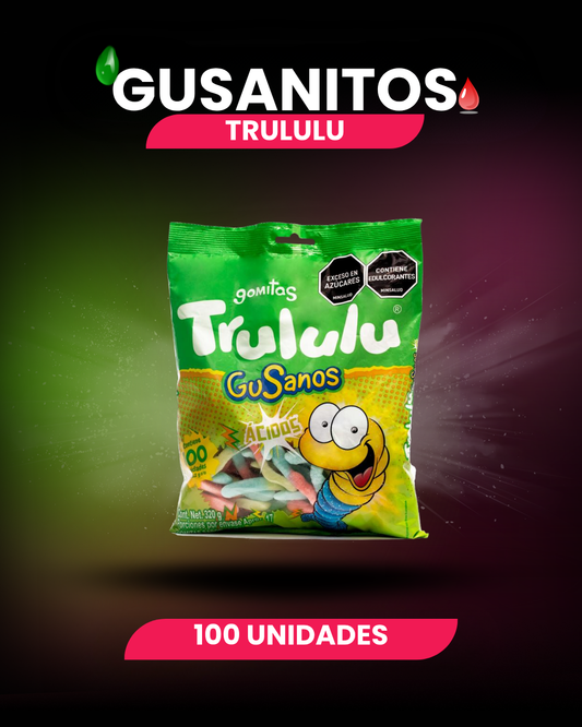 Bolsa gusanitos trululu 100 unidades