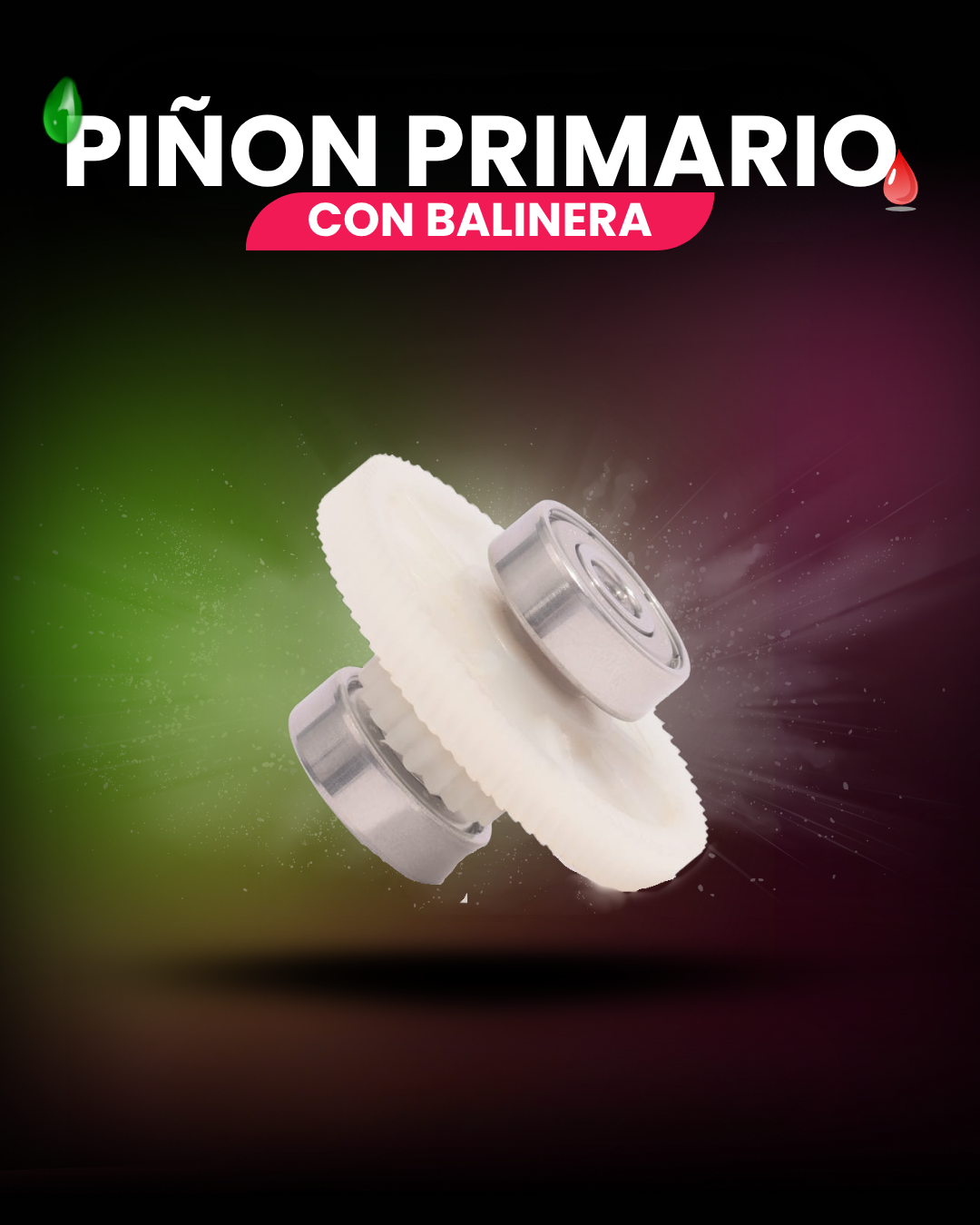 Piñón primario con balinera